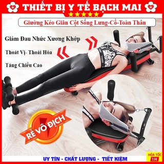 Giường kéo giãn cột sống d09 plus - dụng cụ tập kéo dãn tăng chiều cao cơ thể freesk