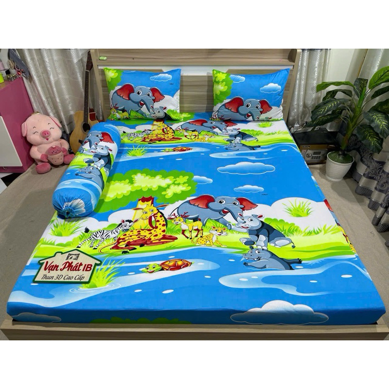 Ga Trải Giường Lẻ Thun Lạnh Hàn Quốc Không Kèm Vỏ Gối Size 1m6 X 2m 1m8 X 2m