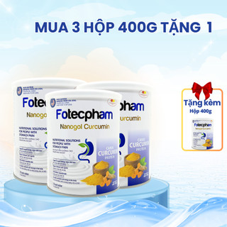  Combo x3 Sữa Bột Hỗ Trợ Dinh Dưỡng Cho Người Đau Dạ Dày Fotecpham Nanogol Curcumin 