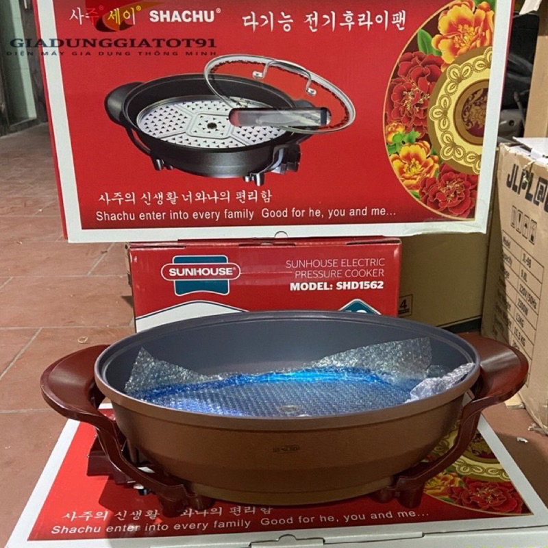 [RẺ VÔ ĐỊCH] NỒI CHẢO LẨU ĐIỆN SACHU CÓ VỈ HẤP
