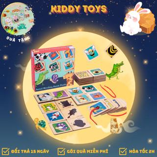 Đồ chơi giáo dục,tư duy Matching Animal -Đồ chơi ghép cặp động vật Kiddy Toys - Đồ chơi giáo dục Montessori