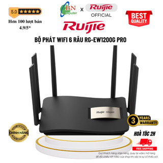 Thiết bị mạng phát wifi Ruijie RG-EW1200G PRO 6 râu siêu khỏe, tốc độ cao, bảo hành 3 năm