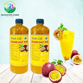 Bộ 2 chai nước cốt chanh dây tươi Mangline Farm Đà Lạt 1000 ml lên men tự nhiên đồ uống giải khát
