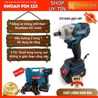 Máy siết bulong MKT không than 2 trong 1 sạc đế