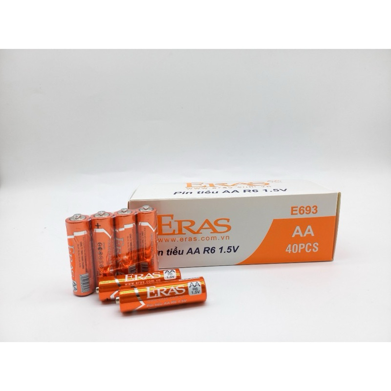 VPP Hộp pin tiểu Eras AA R6 1.5V và AAA R03 1.5V (40 viên/ 1 hộp)