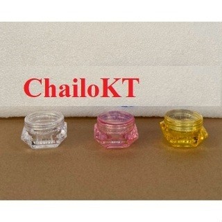 Hũ kim cương chiết mỹ phẩm. hũ chiết kem 3gr 5gr