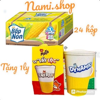 🌽Sữa Bắp Non Lof  180ml.24 hộp(tặng 01 ly nhựa manlto)  bổ dưỡng date mới nhất .