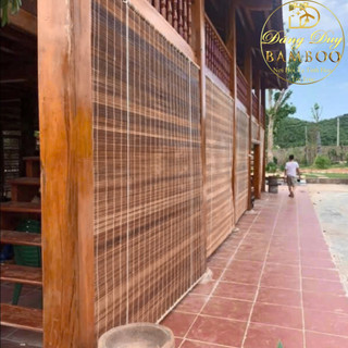  Mành Trúc Than Hoá Rộng 1,8m x 1,5m 2m 2,5m 3m Mành Tre Che Nắng Ngoài Trời Rèm Trúc Treo Ban Công 