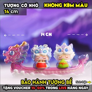 Tượng tô màu, THUYỀN RỒNG TRUNG THU, size S-L, thạch cao trắng (Không kèm màu), luyện vẽ, decor