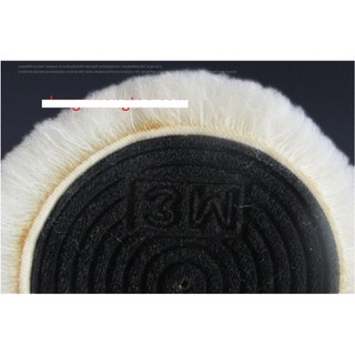 Đánh bóng xe ô tô, đánh bóng kim loại, gỗ, gốm sứ: Len mịn 3M (loại dày) D100mm D125mm phớt lông cừu