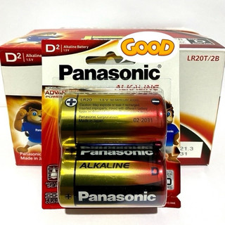 Vỉ 2 Viên Pin Đại Alkaline Panasonic LR20T/2B Siêu Bền Made in Japan