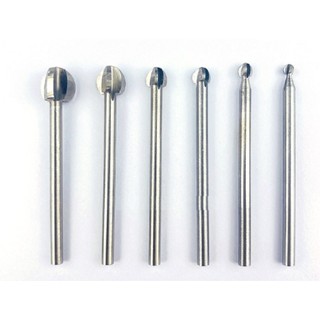 Phá thô cán 3mm (mũi quả đào cán 3mm- Trọn bộ 6 mũi)