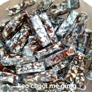 0,5Kí -Kẹo chuối mè gừng-đậu phộng dạng thanh Loại ngon