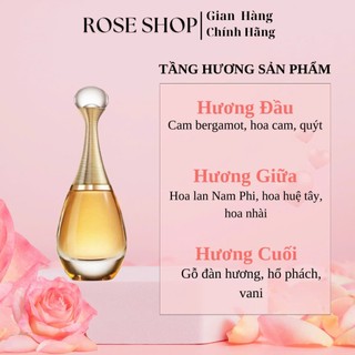 Nước Hoa Nữ J'adore EDP chính hãng ROSE chiết 10ml hương Hoa Cỏ, Trái Cây thơm mát