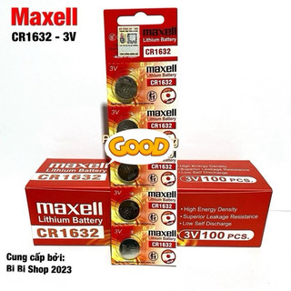 Pin CR1632 Maxell Lithium 3V Chính Hãng Vỉ 1 Viên Made in Japan