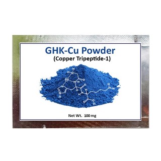 Bột Copper peptide GHK-Cu nguyên liệu mỹ phẩm pha bôi kèm minoxidyl, giúp mọc râu tóc, tăng collagen, tái tạo da
