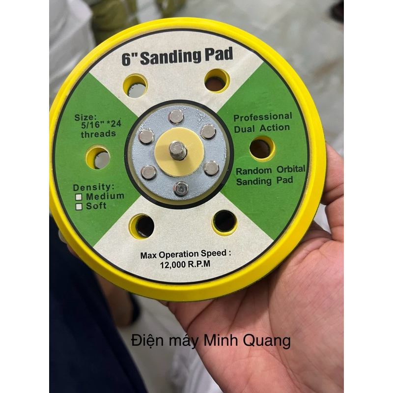 Đế chà nhám tam giác, đế dính phi 150mm