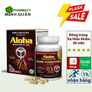 Đông trùng hạ thảo Pure Cordyceps Aloha⚡CHÍNH HÃNG⚡90 viên_Tăng cường khả năng miễn dịch_MINH QUÂN