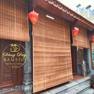 Mành Trúc Than Hoá Ngang 1,2m Cao 1,5m/ 2m/ 3m Rèm Treo Cửa Sổ Mành Che Mưa Nắng Ngoài Trời Mái Hiên