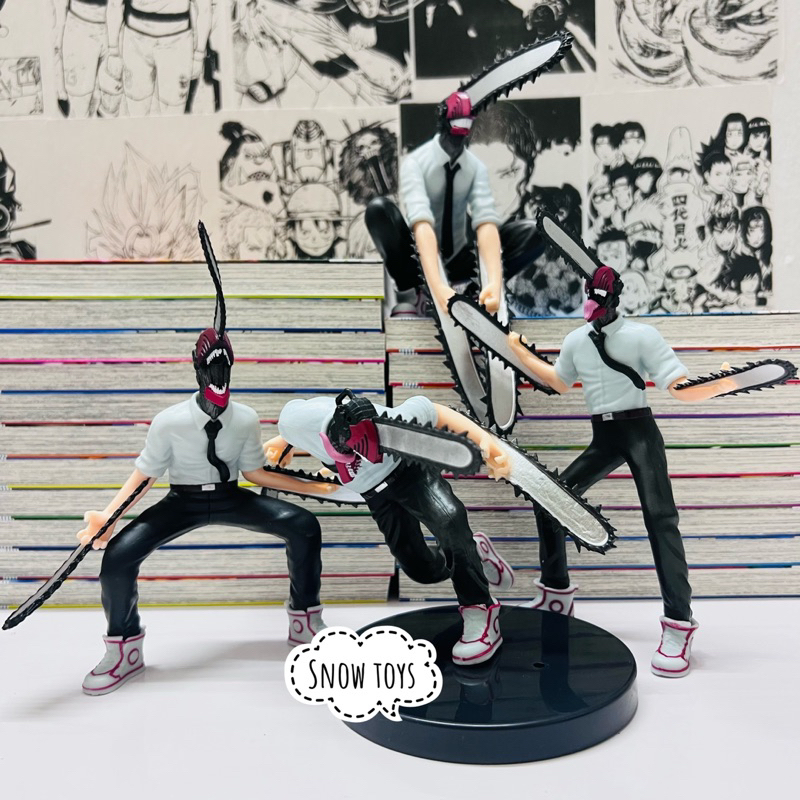 Mô hình Chainsaw man - Nhân vật Chainsaw man - Mô hình Denji Pochita hóa quỷ cưa các tư thế chiến đấ