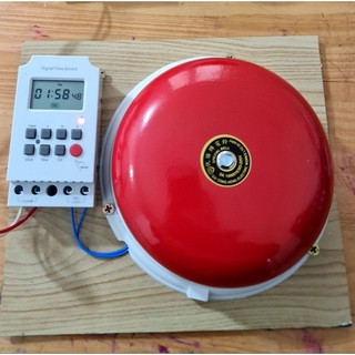 BỘ HẸN GIỜ CHUÔNG BÁO GIỜ CÔNG TY, TRƯỜNG HỌC (Chuông 8 Inch) (Bật tắt chuông tính bằng giây) . .