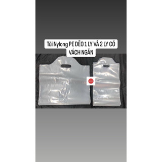 [ GIÁ RẺ - QUẬN 8 ] 1kg TÚI NILONG PE DẼO ĐỰNG 1 LY VÀ 2 LY CÓ VÁCH NGANwZ đc