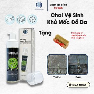 Chai vệ sinh túi da, khử mốc giày da, làm sạch áo da, ví da Woodson