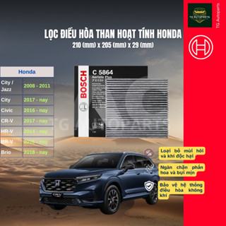 Lọc gió điều hòa than hoạt tính HONDA Jazz, City, Civic, CRV, HRV, BRV, Brio - BOSCH (C5864 - 0986AF5864)