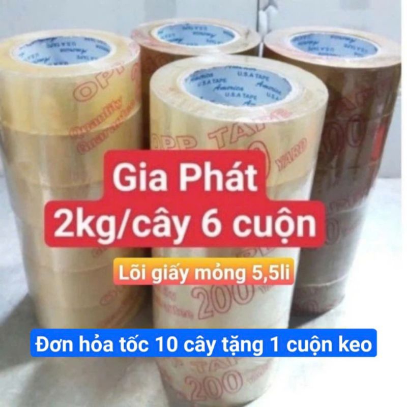 [XẢ KHO] Băng keo băng dính trong /đục 4,8cm-200yard ( 2kg/cây 6 cuộn)
