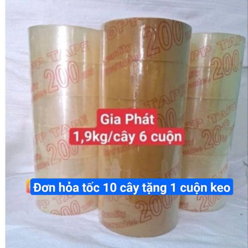 [GÍA SỈ] Băng keo trong/vàng đục 48mm -190yard (1 cây 6 cuộn 1.9kg)