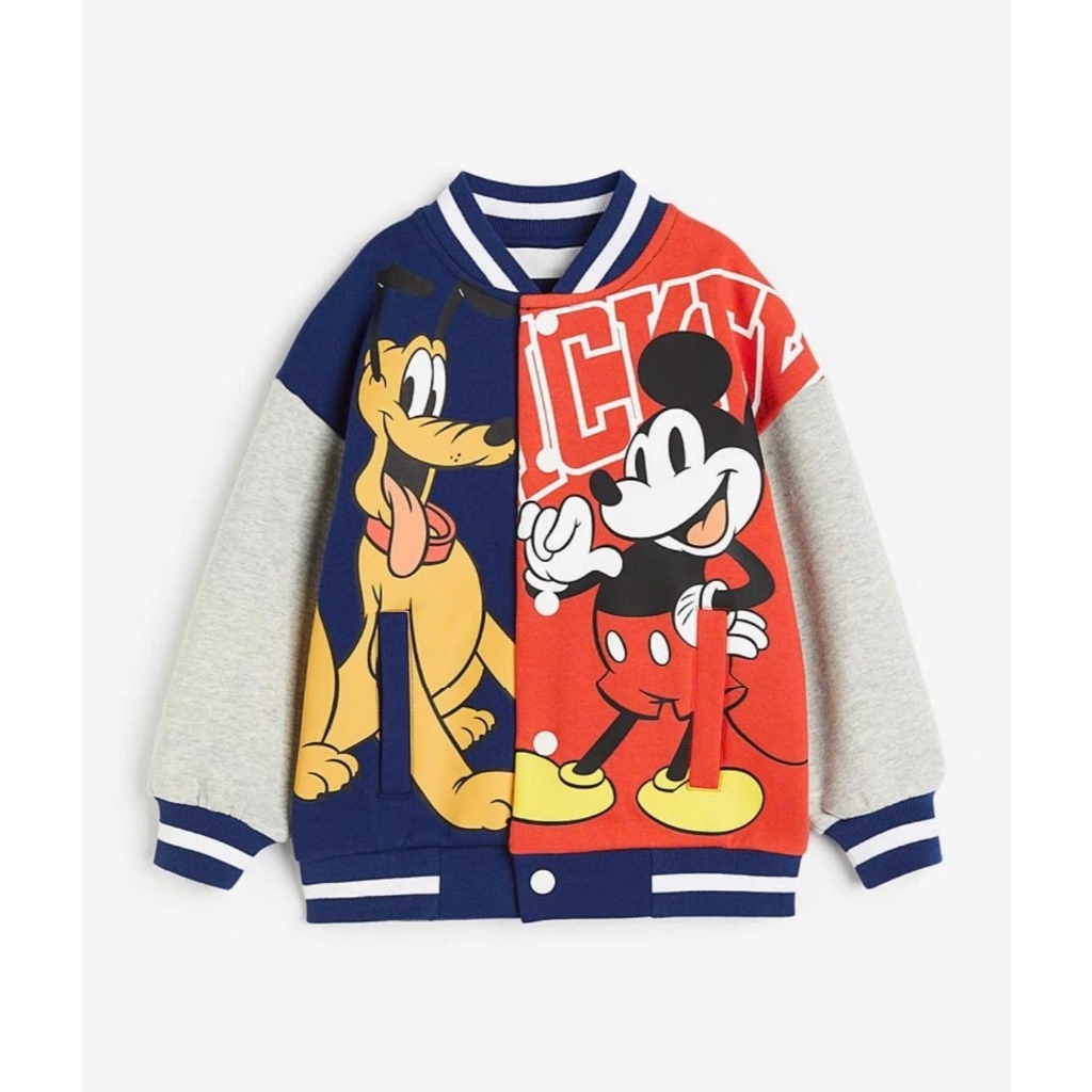 Áo Bomber lót nỉ mickey HM cho bé
