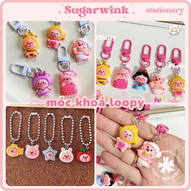 ♡ Móc khoá Loopy nhân vật hoạt hình Pororo - keyring/móc khoá dễ thương #KEY_LOOPY Sugarwink