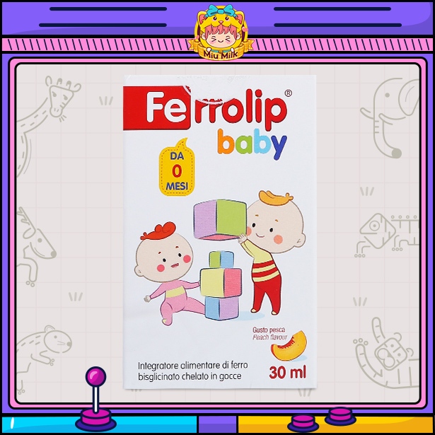 SẮT FERROLIP BABY-SẮT HỮU CƠ DÀNH CHO BÉ TỪ 0 THÁNG+