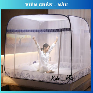 Mùng chụp tự bung có viền chân Kiều Phi - Màn chụp người lớn gia đình 1m2 1m6 1m8 2m2 cao cấp