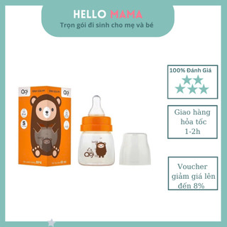 Bình sữa AGI / Bình uống nước cho bé xinh xắn tiện lợi 60ml/ 140ml/ 250ml (Mẫu mới)-Hellomama