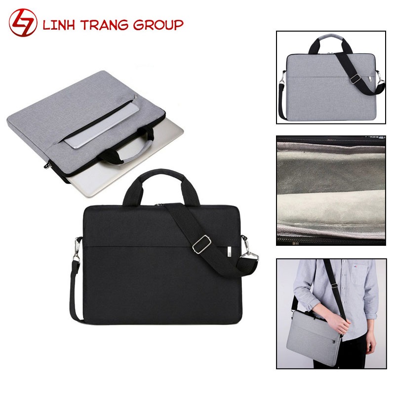 Túi chống sốc có dây đeo và túi phụ cho laptop - Oz18 Oz90