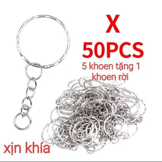 100 móc khóa bạc 2.5cm