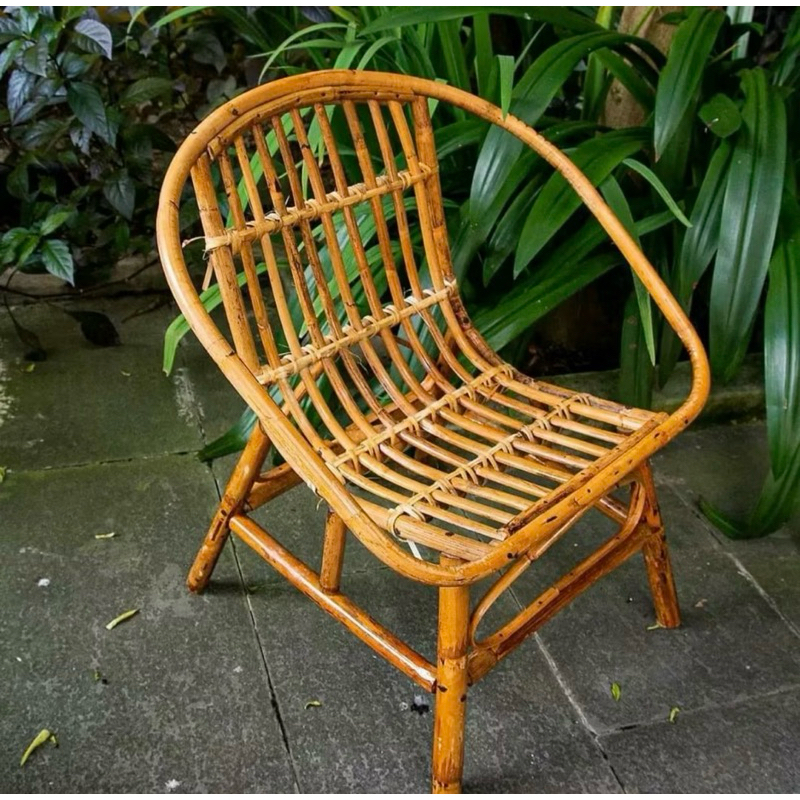 Ghế lười mây tre con sò HealHomes, trang trí sân vườn ban công, decor phòng khách, bàn ghế uống trà