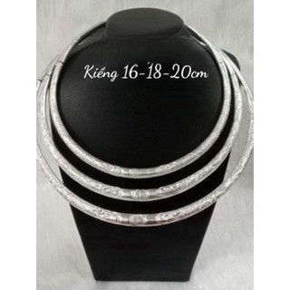 Kiềng cổ mạ bạc mặc áo dài phụ kiện dân tộc 16-18-20 cm