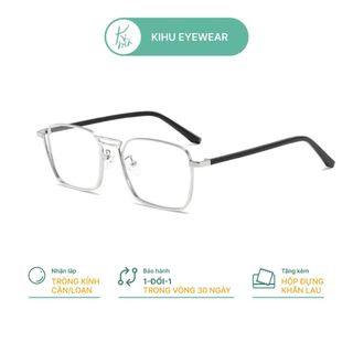 Gọng kính kim loại cao cấp Kihu Eyewear dáng vuông nam nữ thời trang 5178