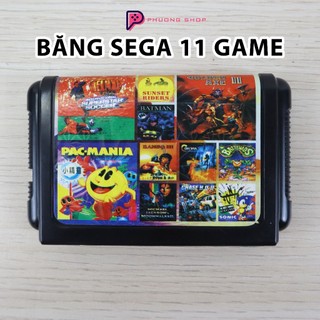 Băng 11 game dành cho máy chơi game 6 nút Sega 16 bit, Song Long Ếch, RAMBO, CONTRA, GOLDEN AXE