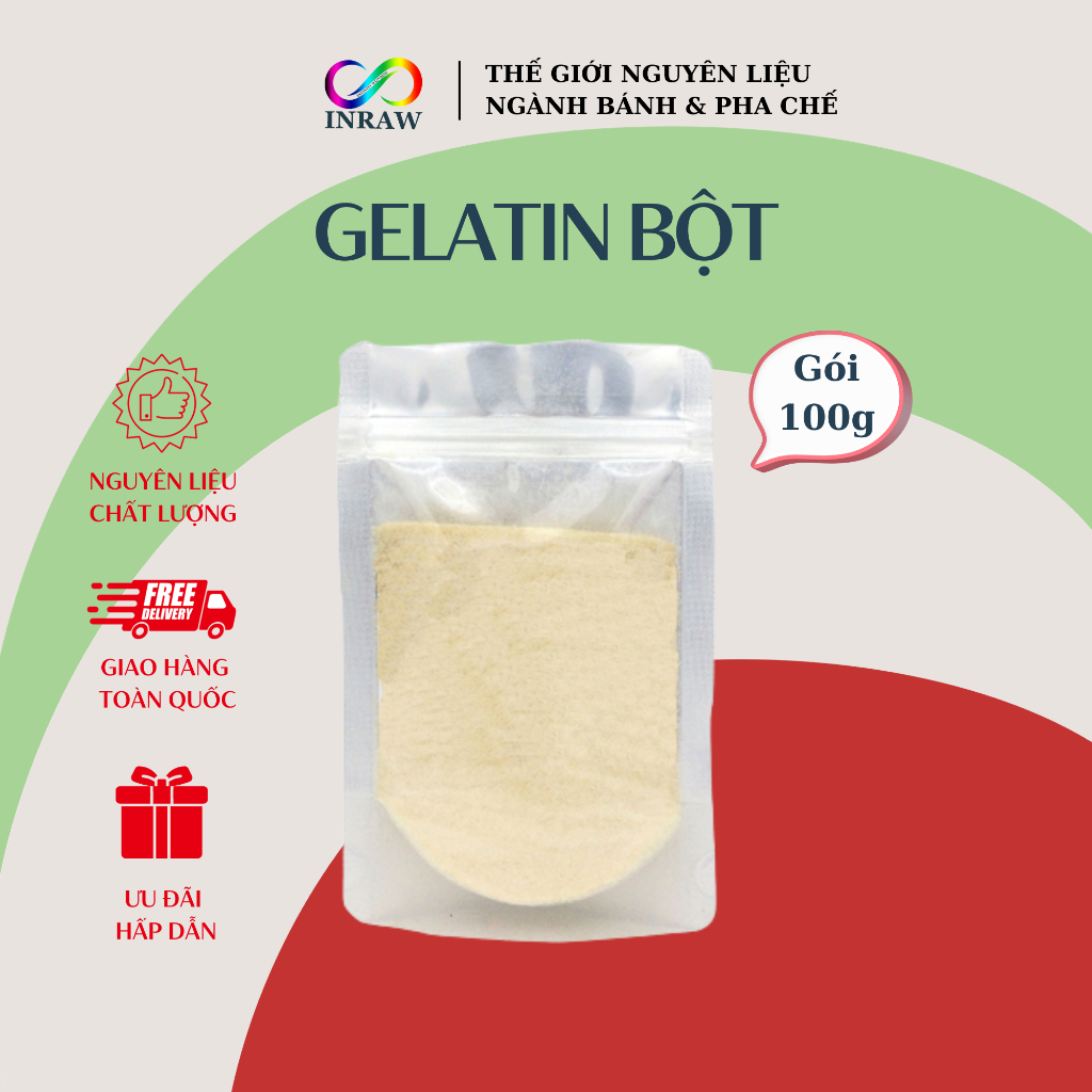 Gelatin Bột Làm Bánh Gói 100gr / 200gr