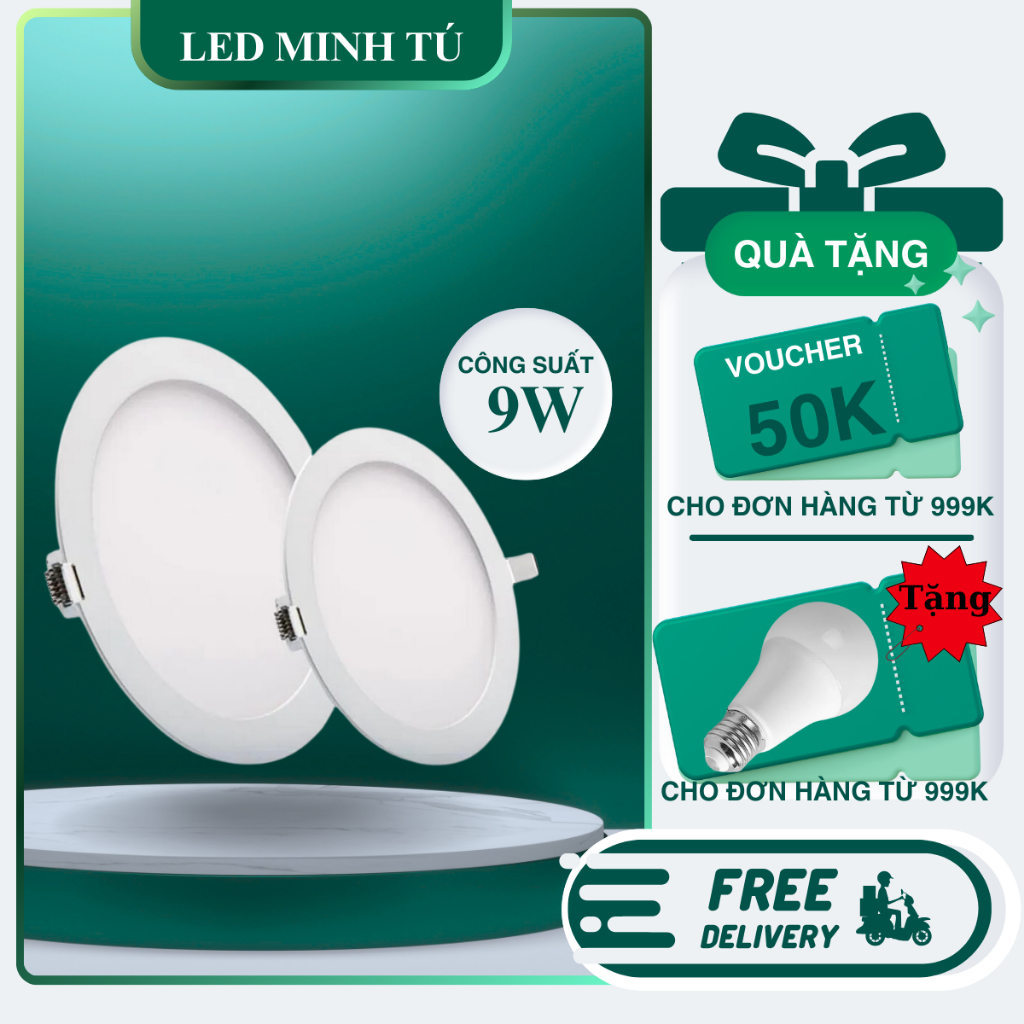 Combo 10 cái âm trần siêu mỏng 9w