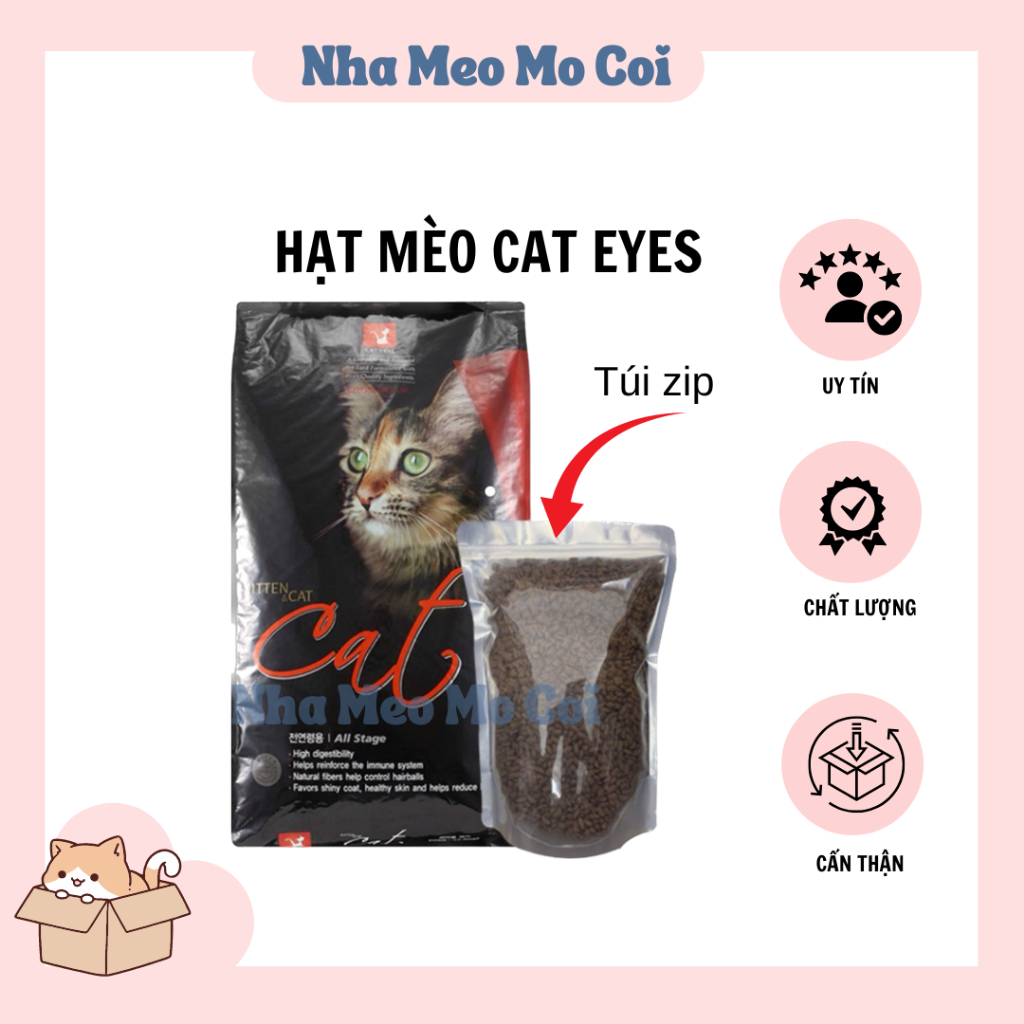 Combo 5Kg Cat Eye ( Túi seal)  - Thức ăn hạt cao cấp cho mèo mọi lứa tuổi