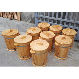 Thùng gỗ đựng gạo♥️GIÁ SỐC♥️thùng đựng gạo 10-15kg tránh ẩm mốc,côn trùng