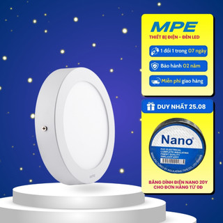 Đèn led ốp trần tròn srpl 6w, 12w, 18w, 24w 3000k/6500k mpe chính hãng