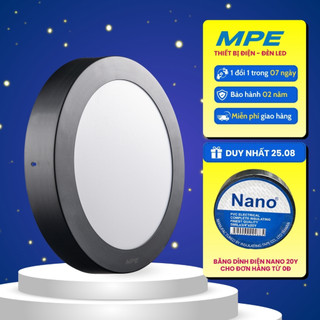 Đèn led ốp trần tròn viền đen srplb 12w 18w 24w 3000k/6500k mpe chính hãng