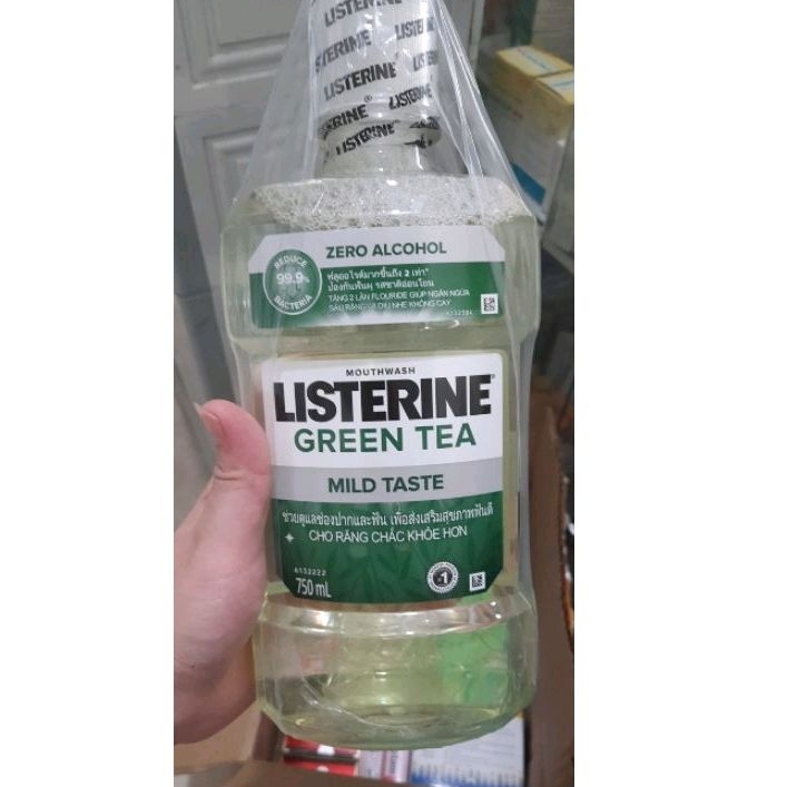 Nước súc miệng Listerine 750ml ( bạc hà - trà xanh) mẫu mới nhất