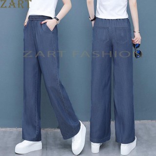 Quần jeans rủ lưng thun dáng suông dài- jgiaydai