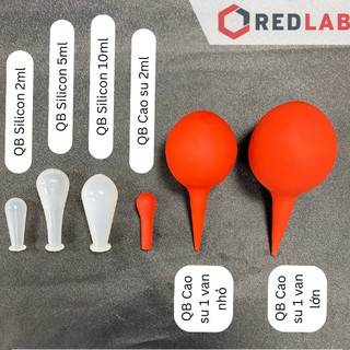 Quả bóp cao su và quả bóp silicon dùng cho pipet paster thuỷ tinh - ống hút nhỏ giọt thuỷ tinh